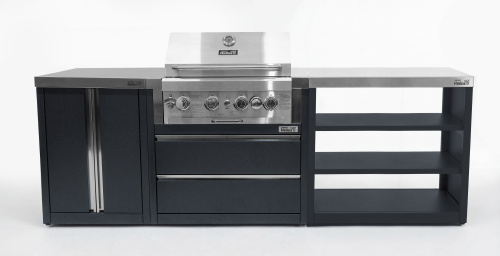 Кухня HELIOS SMART с газовым грилем №4 (3 модуля) (HS-MK-G04-3)