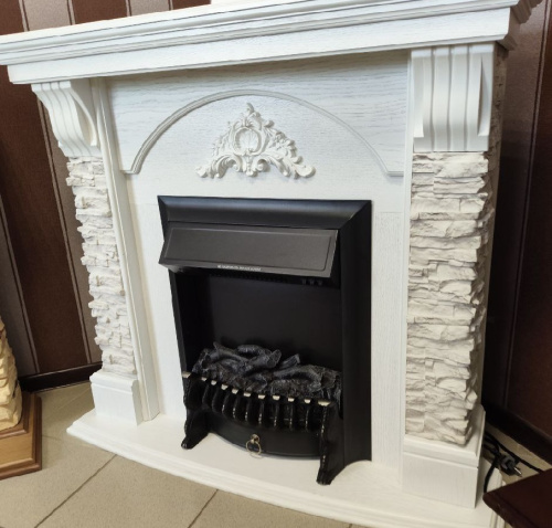 Комплект Угловой Портал Real Flame Уголок Афины (Athena Corner) GR STD/EUG/25"5/24 + Очаг Royal Flame Фобос (Fobos) FX