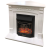 Комплект Угловой Портал RoyalFlame Sorrento Белый дуб + Очаг Фобос (Fobos) FX / Majestic FX