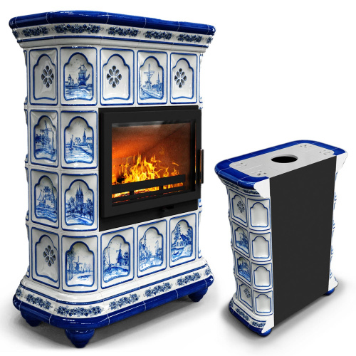 КимрПечь Истра пристенный Голландия (комплектация: Ладья-700)