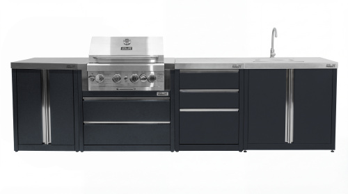 Кухня HELIOS SMART с газовым грилем №2 (4 модуля) (HS-MK-G02-4)
