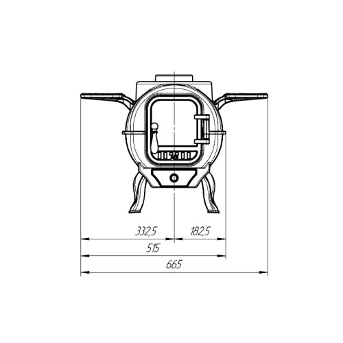 Печь ПроМеталл отопительно-варочная "ТАЙГА" PRO