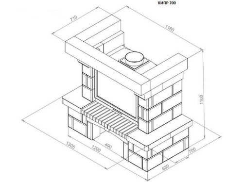 Облицовка ЕК Кипр 700 пристенная