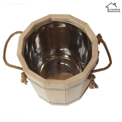 Запарник 15л Бондарь (Cooper) с нержавеющей вставкой без крышки ольха ЗДН-15