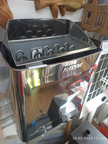 Печь Harvia Trendi KIP80T Steel (7-12м3) электрическая со встроенным пультом