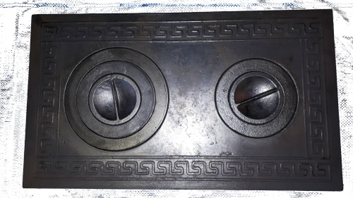 Плита чугунная Бежецк П2-3 (К) двухконфорочная 710*410 кольца