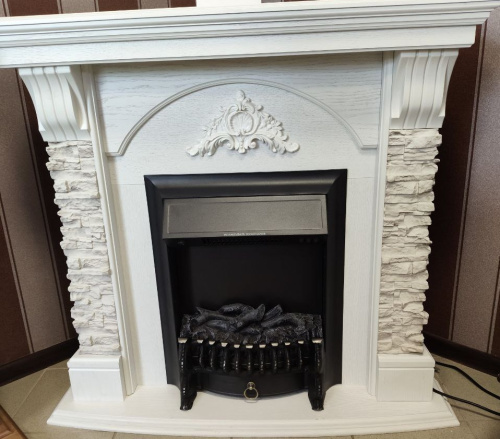 Комплект Угловой Портал Real Flame Уголок Афины (Athena Corner) GR STD/EUG/25"5/24 + Очаг Royal Flame Фобос (Fobos) FX
