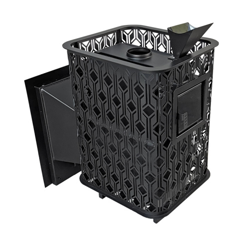 Печь для бани BLACK STOVE Венеция 22 ГАЗ Закрытая каменка из нержавеющей стали