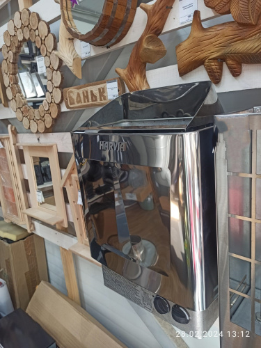 Печь Harvia Trendi KIP80T Steel (7-12м3) электрическая со встроенным пультом