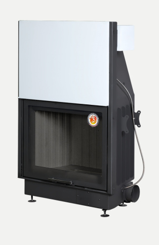 Топка Экокамин Вега 800 PB подовое горение принтинг черный шамот