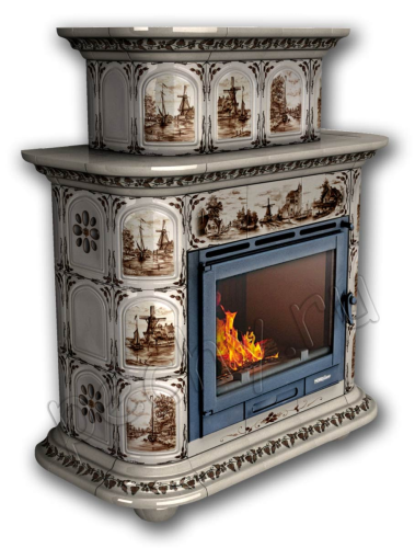 Камин КимрПечь Прованс пристенный двухъярусный Голландия