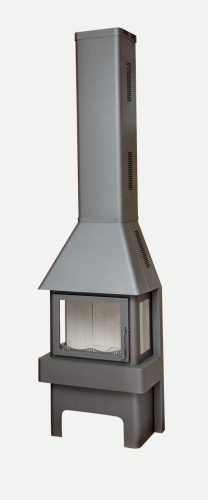 Камин Бавария Три стекла черный/графит (PK031/PK139) 3 стекла