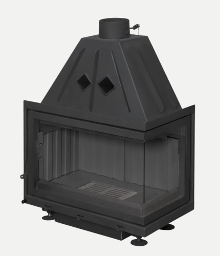 Топка Экокамин Альфа 700 RB два стекла правая черный шамот